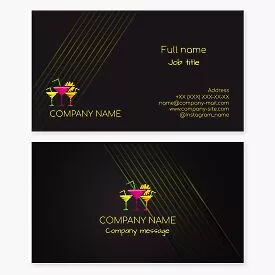 Cocktail Drink Business Card Template