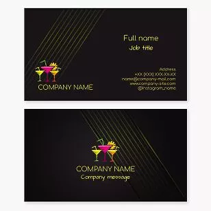 Cocktail Drink Business Card Template