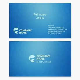 Blue Fish Logo Business Card Template