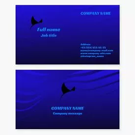 Aquarium Zoo Stingray Business Card Template