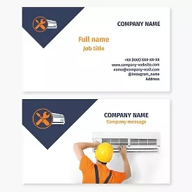 Business card template Air conditioner