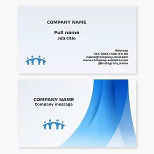 Business card template. Abstract. Team, partnership. Bridge.