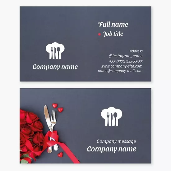 Restaurant business card template