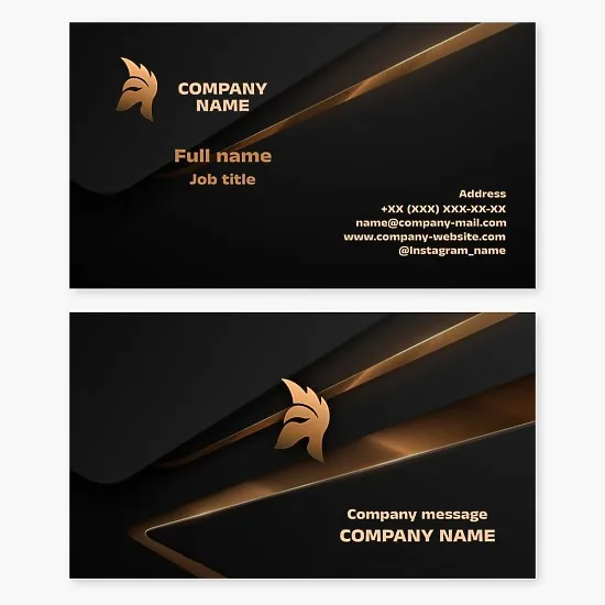 Gladiator Helmet | Sparta | Abstract business card template. A symbol of military valor, courage, fortitude, endurance, self-sacrifice, loyalty to duty, order, and protection. Security agency.