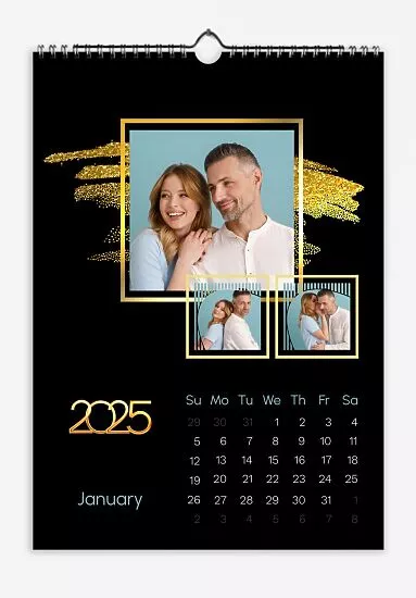 Calendar template for happy newlyweds