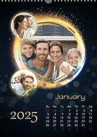 Calendar template with family photos