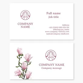 Business card template Woman, beauty