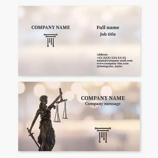 Law Firm Business Card Template