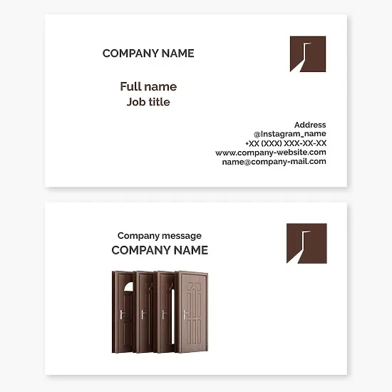 Door Shop Business Card Template