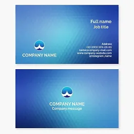 Business card template. Abstract. Sea wave. Boat trips.