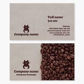 Cafe Coffee Shop Business Card Template