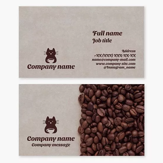 Cafe Coffee Shop Business Card Template