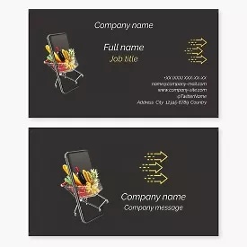 Business card template Food delivery