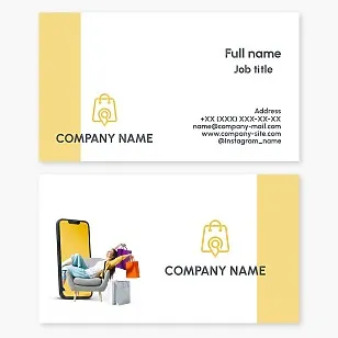Business card template. Shopping mall.