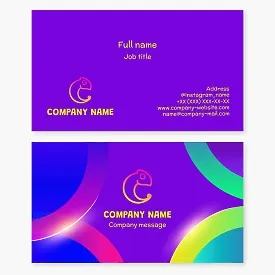Abstract Lizard Logo | Chameleon | Color Studio | Colorful Business Card Template