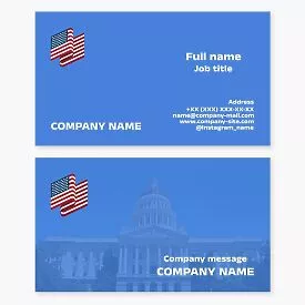 American Flag | White House | Patriotism | Business Card Template