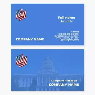 American Flag | White House | Business Card Template