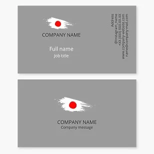 Business card template. Japan. Japanese art. Eye.
