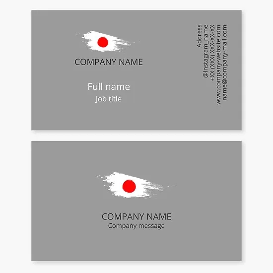 Business card template. Japan. Japanese art. Eye.