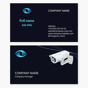 Business card template CCTV systems