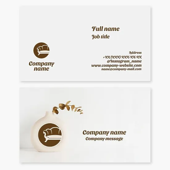 Business card template Interior items