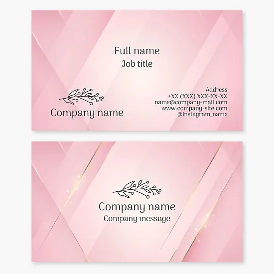 Business card template. Olive branch. Abstract. Award-winning merchandise production. Beauty. Beauty salon. Women's products. Women's brand.