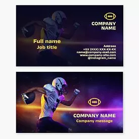 Football Sports Coach Business Card Template