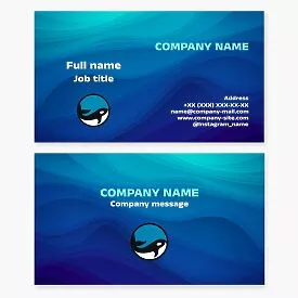 Orca Killer Whale Logo Business Card Template