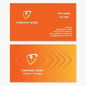 Business card template "Electrical equipment. Electrical systems. Electrician. Grounding. Protection of electrical wiring quality."