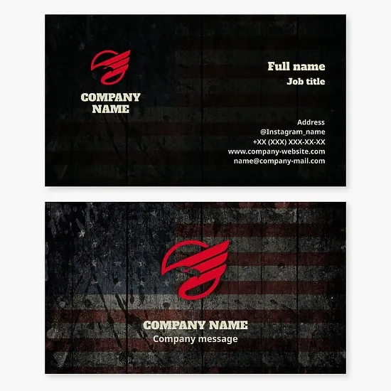 Patriotic Eagle Business Card Template