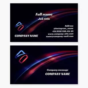 Red & Blue Business Card Template