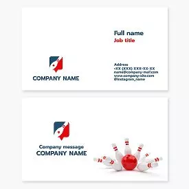 Bowling Business Card Template