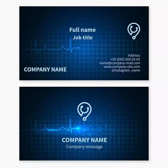 Medical Lifeline Business Card Template