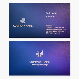 Business card template. Abstract. Plant leaf. Letter C.