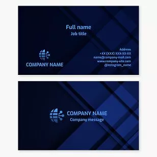 Global Tech Logo Business Card Template