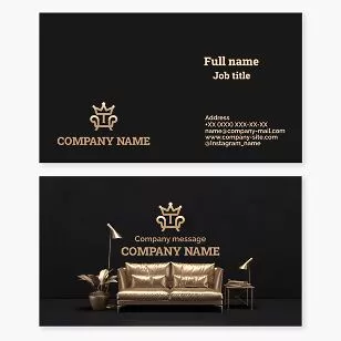 Home Furniture Business Card Template