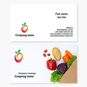 Vegetable Business Card Template