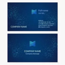 Business Card Template with Dots Design