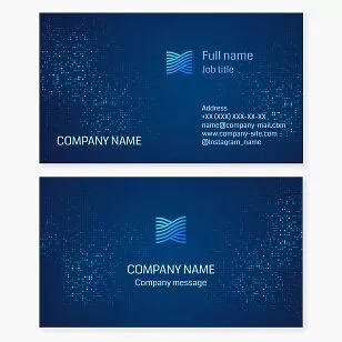 Business Card Template with Dots Design