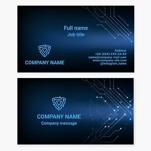 Shield Tech | Software Engineering Business Card Template