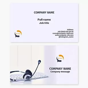 IT Help Desk Business Card Template