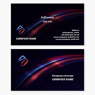 Business Card Template "Movement. Intersection. Break. Impulse"