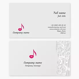 Music business card template