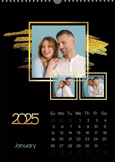 Calendar template for happy newlyweds