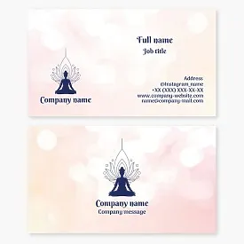 Yoga business card template