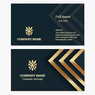 Abstract Royal Lion Business Card Template