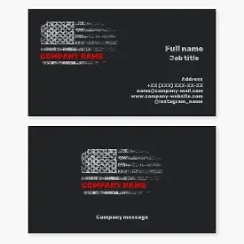 Business card template in a brutalist grunge style. US flag. Patriotism.