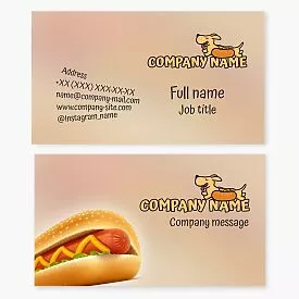 Hotdog Themed Business Card Template