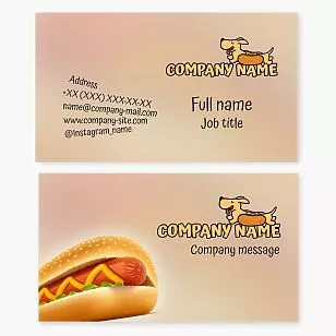 Hotdog Themed Business Card Template