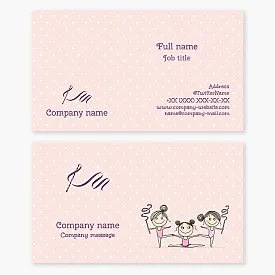 Children's Ribbon Dancing | Gymnastics Business Card Template